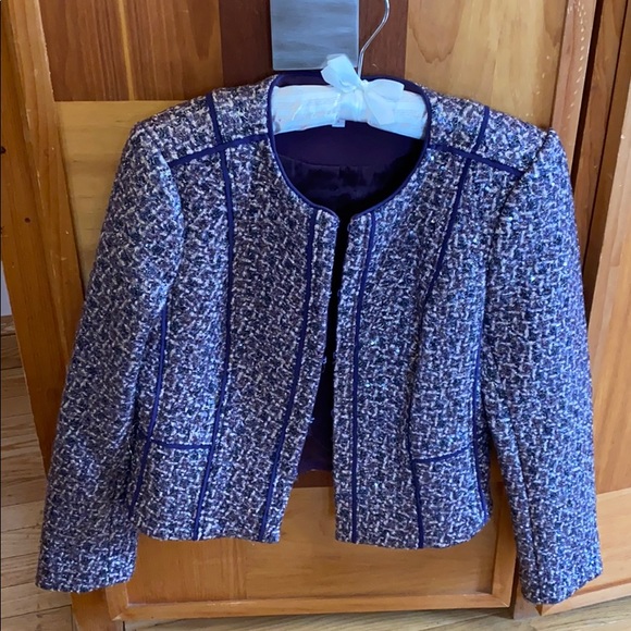 Tory Burch Purple and Pink Sequenced Jacket - Picture 4 of 16